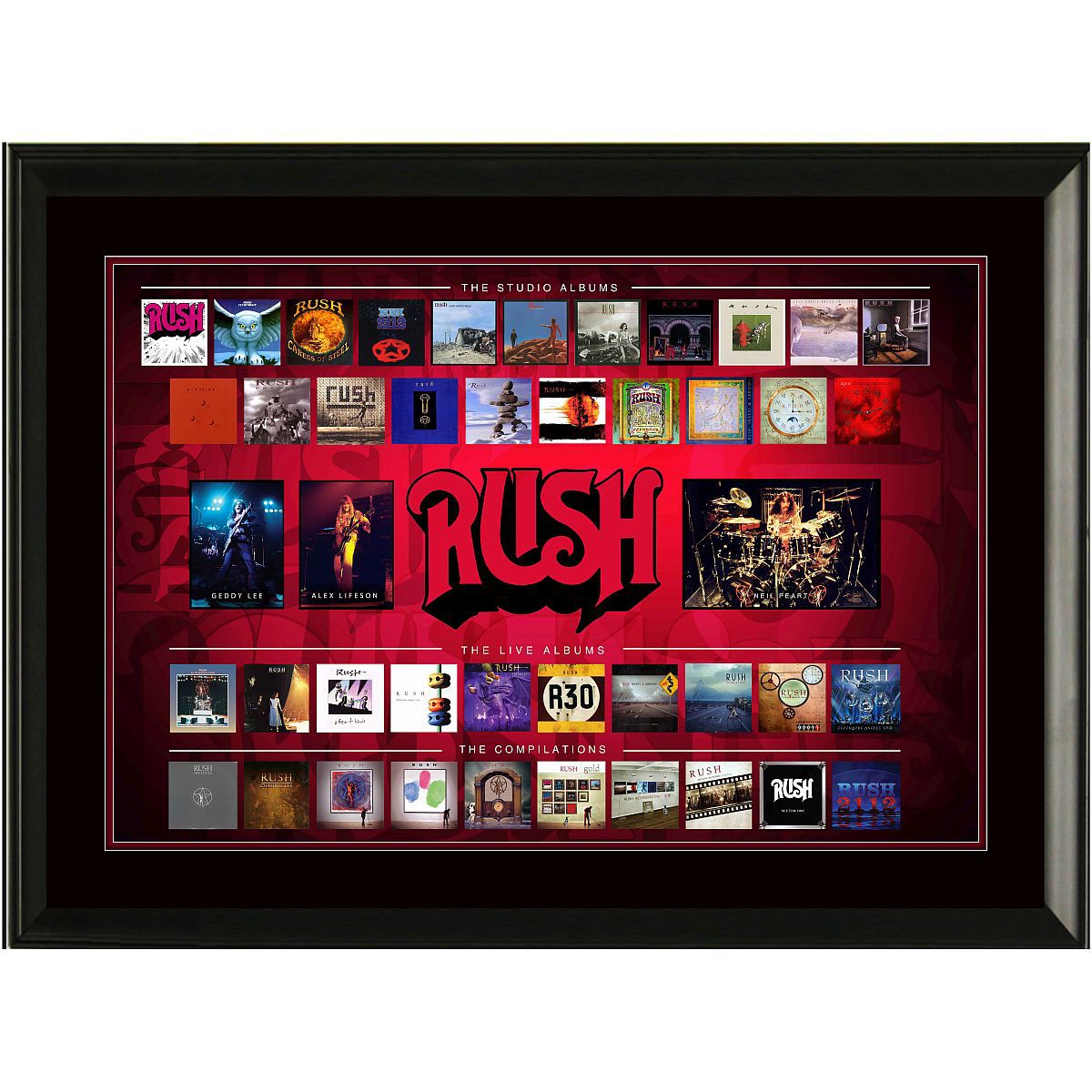 Rush Framed Album Collection Collage