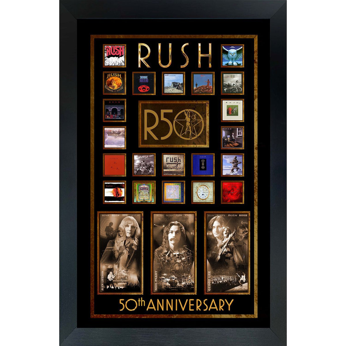 Rush Backstage Rush Framed 50th Anniversary Studio Albums – Rush Backstage