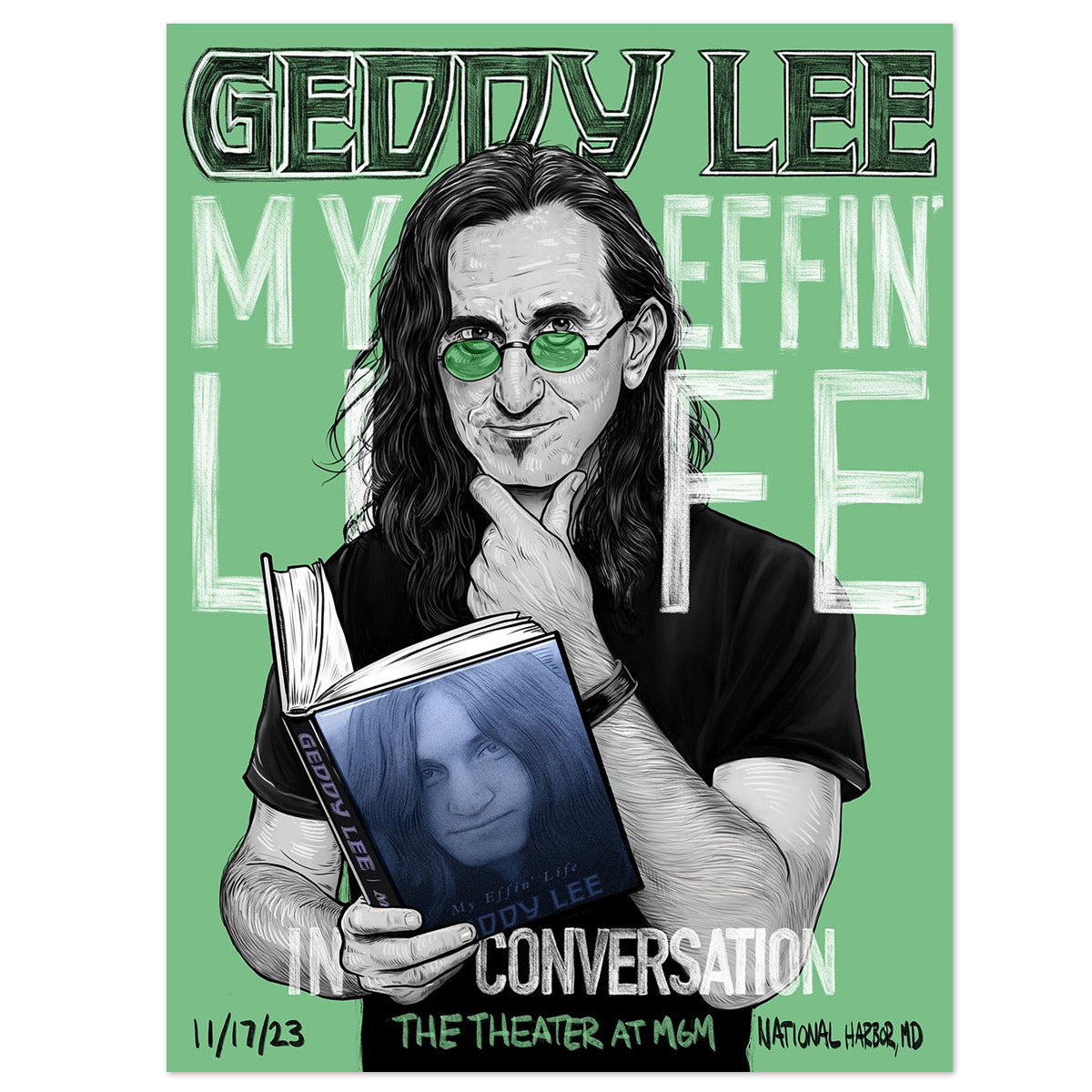 Geddy Lee Gig Litho(Choice of City)