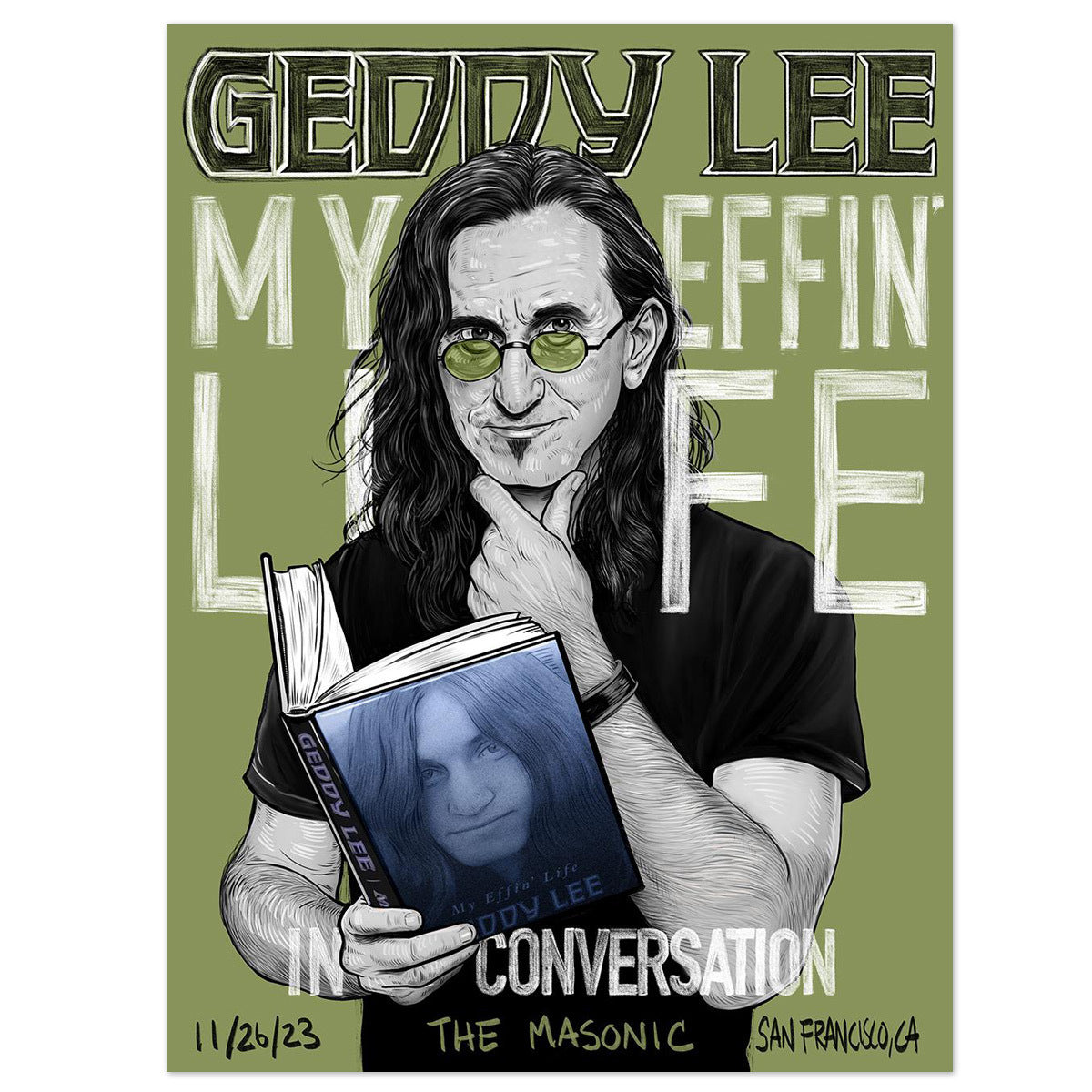 Geddy Lee Gig Litho(Choice of City)