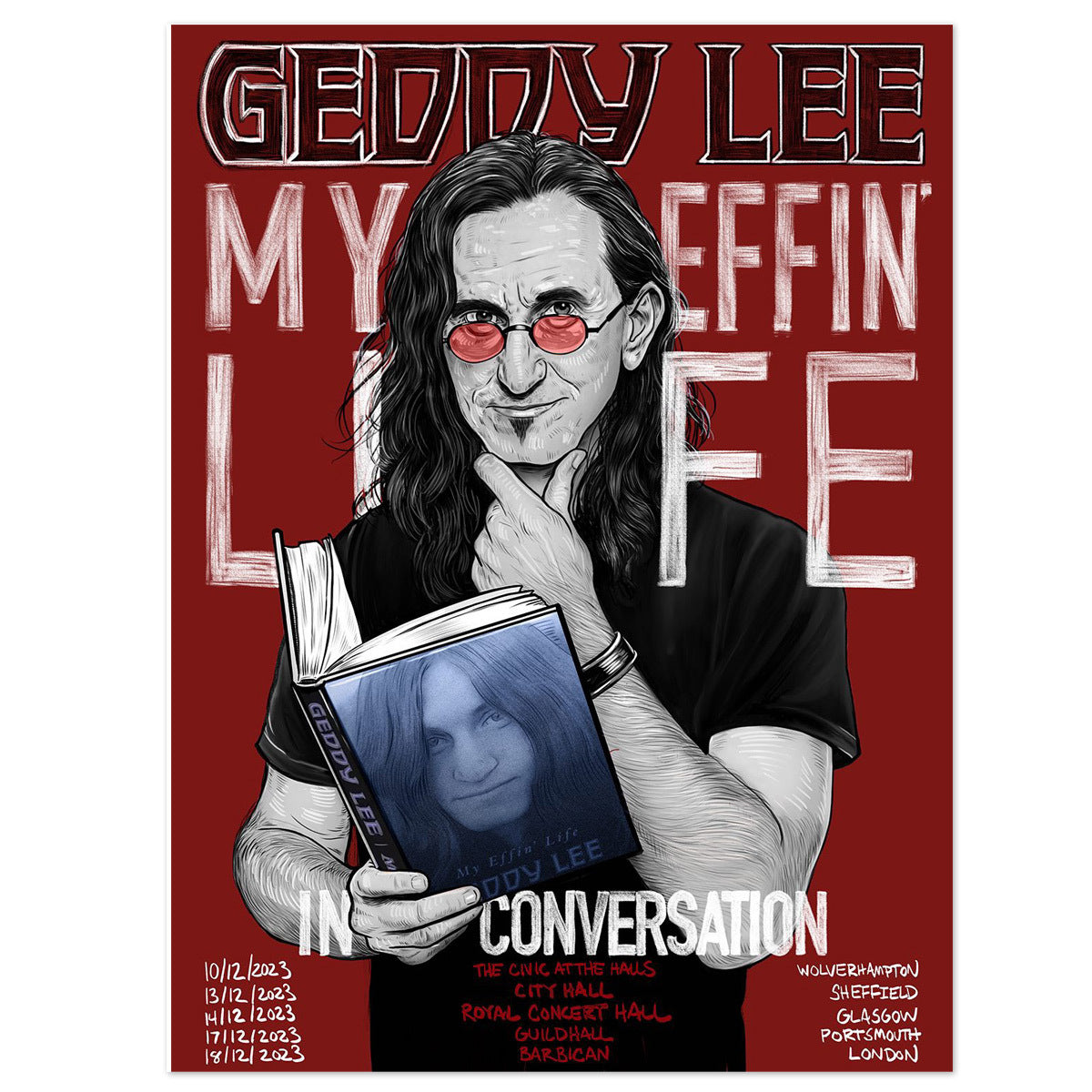 Geddy Lee Gig Litho(Choice of City)
