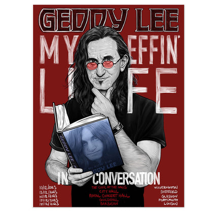 Geddy Lee Gig Litho(Choice of City)