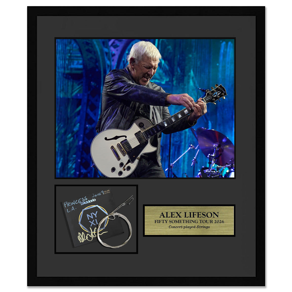 Alex Lifeson Framed Collector Edition Strings
