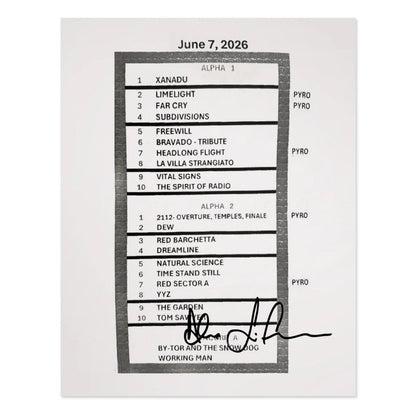 Alex Lifeson Framed Collector Edition Strings